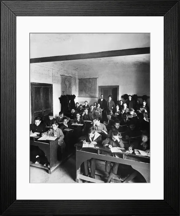 Framed Print : Students in Classroom Framed Print : Students in Classroom