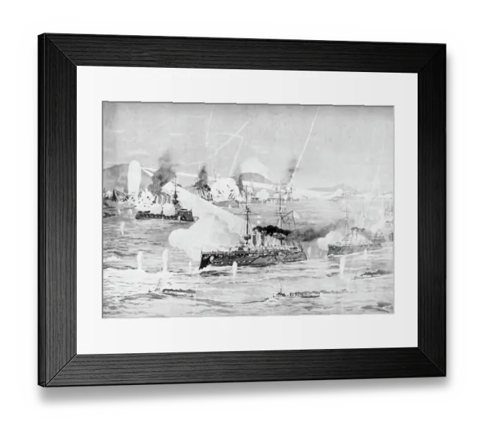 Framed Print : Naval Battle - Ships In Close Proximity Framed Print : Naval Battle - Ships In Close Proximity