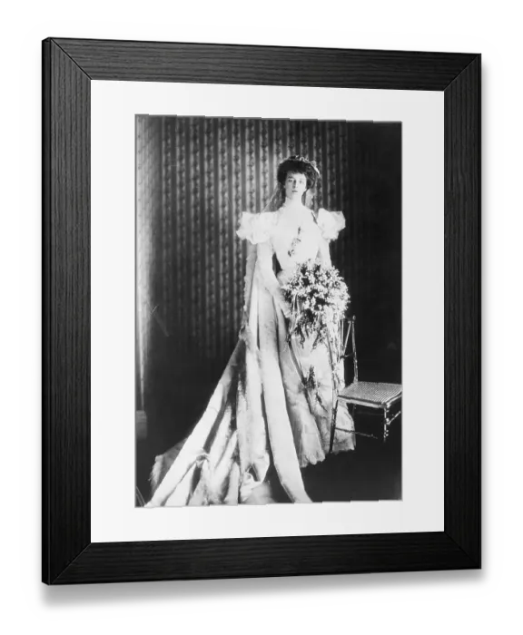 Framed Print : Eleanor Roosevelt Full Length in Bridal Gown Framed Print : Eleanor Roosevelt Full Length in Bridal Gown