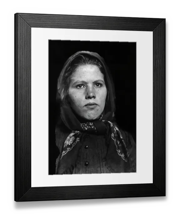 Framed Print : Immigrant Woman Wearing a Scarf Framed Print : Immigrant Woman Wearing a Scarf