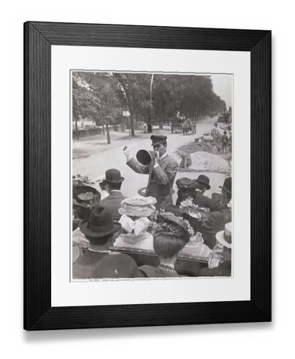 Framed Print : Tour Leader Announcing Stops Framed Print : Tour Leader Announcing Stops
