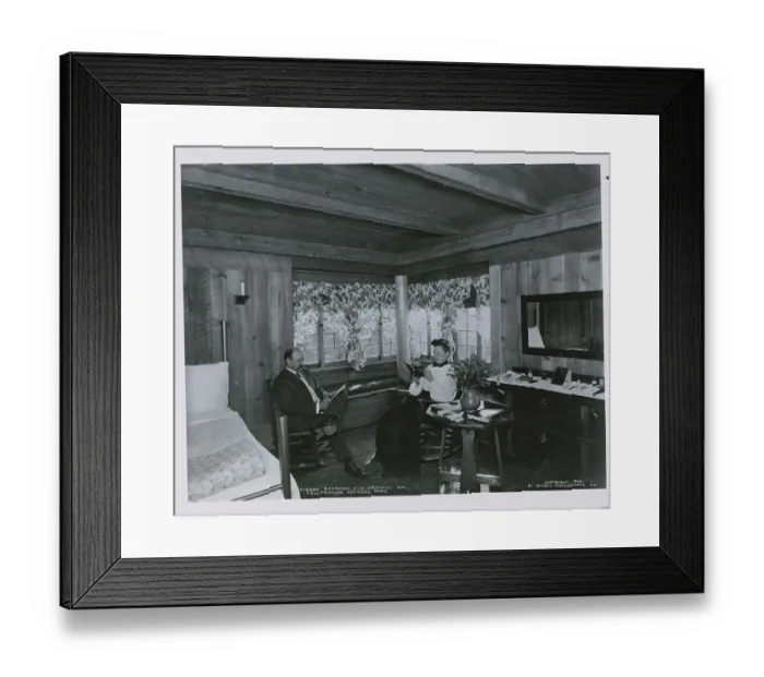 Framed Print : Middle Aged Couple Enjoying Yellowstone Park Inn Framed Print : Middle Aged Couple Enjoying Yellowstone Park Inn