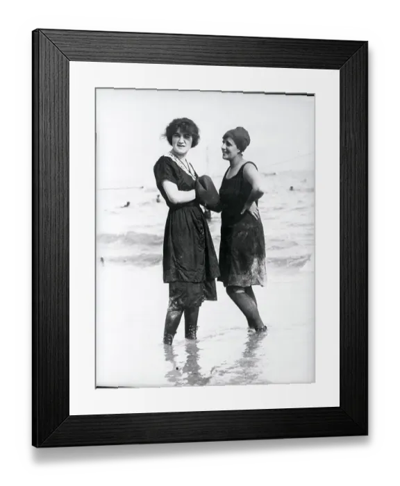 Framed Print : Bathing Suit Beauties Of 1905 Framed Print : Bathing Suit Beauties Of 1905