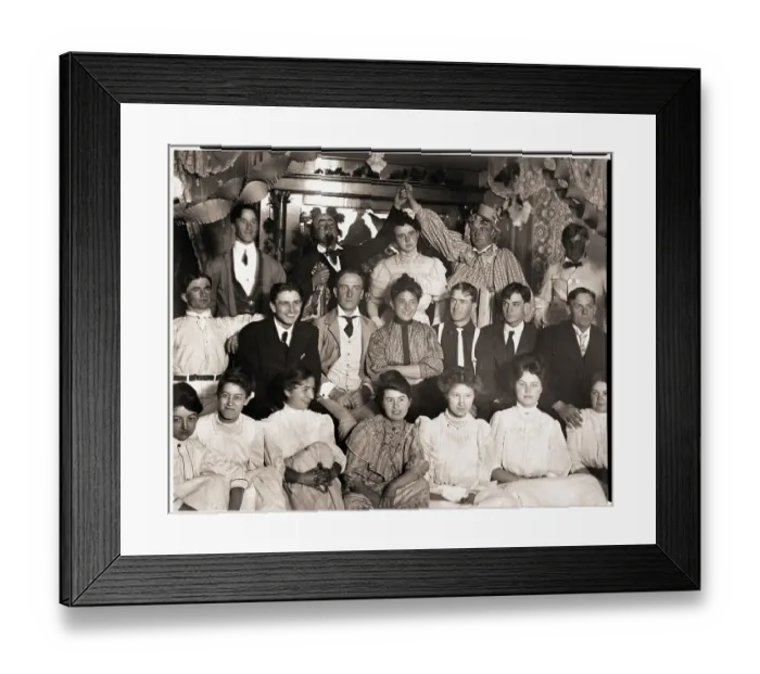 Framed Print : Halloween Party in Frontier Home