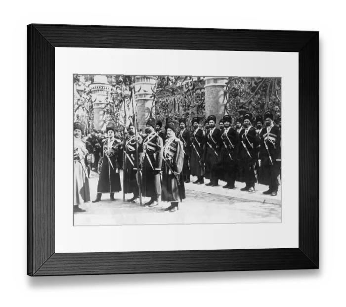 Framed Print : Cossacks Standing in Rows Framed Print : Cossacks Standing in Rows