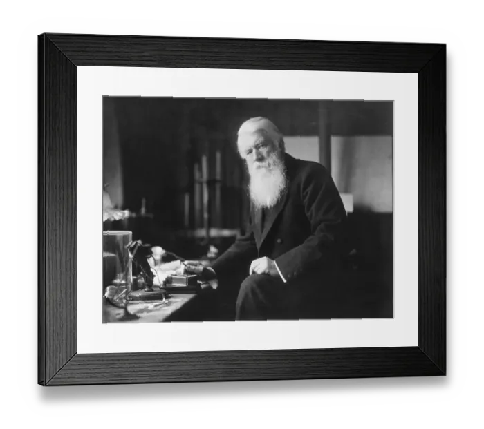 Framed Print : Portrait of Sir Joseph Wilson Swan Discoverer of Carbon Filament Bulb Framed Print : Portrait of Sir Joseph Wilson Swan Discoverer of Carbon Filament Bulb