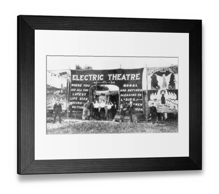Framed Print : Early Movie Theater Framed Print : Early Movie Theater