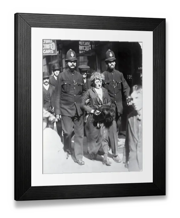 Framed Print : London Police Officers Arresting Suffragist Framed Print : London Police Officers Arresting Suffragist