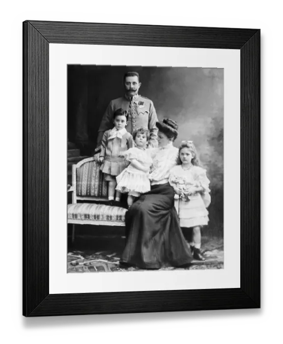 Framed Print : Portrait of King Franz Ferdinand and His Family Framed Print : Portrait of King Franz Ferdinand and His Family