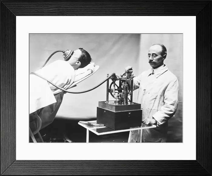 Framed Print : Early Chloroform Machine