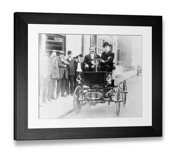 Framed Print : George B. Selden Driving Automobile Framed Print : George B. Selden Driving Automobile