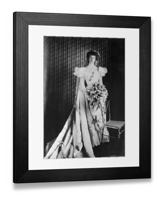 Framed Print : Portrait of Eleanor Roosevelt Posing in Wedding Dress Framed Print : Portrait of Eleanor Roosevelt Posing in Wedding Dress