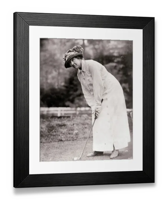Framed Print : English Woman Golfer Playing 1905 Framed Print : English Woman Golfer Playing 1905