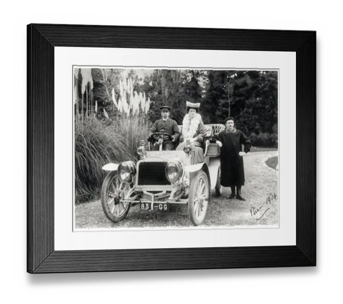 Framed Print : Van Allen Socialites in Automobile Framed Print : Van Allen Socialites in Automobile