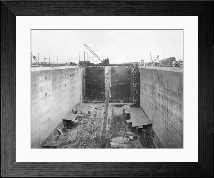 Framed Print : Construction on the Panama Canal Framed Print : Construction on the Panama Canal