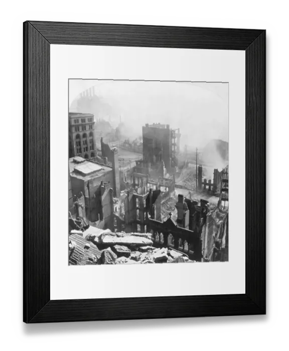 Framed Print : Ruins After Fire Framed Print : Ruins After Fire