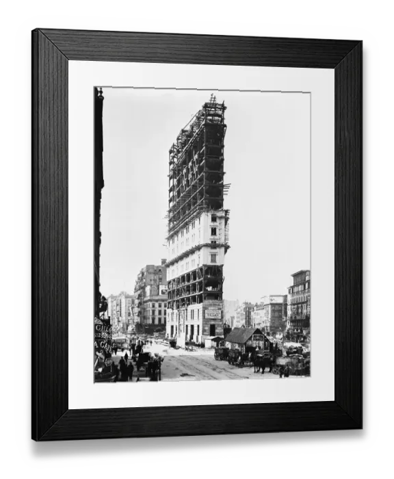 Framed Print : Times Building Under Construction, 1904 Framed Print : Times Building Under Construction, 1904
