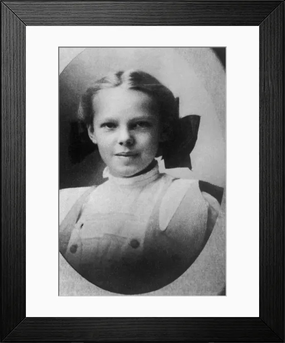 Framed Print : Pilot Amelia Earhart at Age Seven Framed Print : Pilot Amelia Earhart at Age Seven