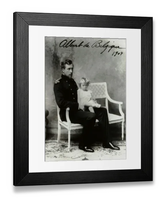Framed Print : King Albert I of Belgium Holding Baby Framed Print : King Albert I of Belgium Holding Baby