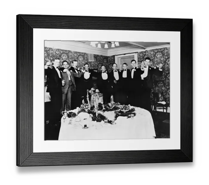 Framed Print : Bachelor Dinner at the Yale Club