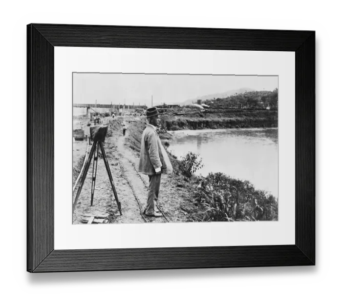 Framed Print : General William Gorgas at Building of Panama Canal Framed Print : General William Gorgas at Building of Panama Canal