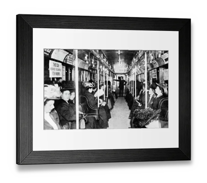 Framed Print : Interior of Subway Car Reserved for Women Framed Print : Interior of Subway Car Reserved for Women