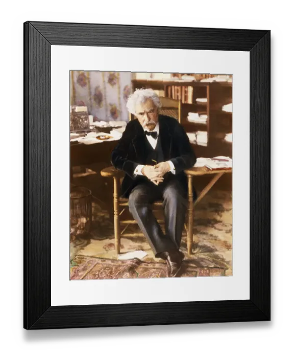 Framed Print : Samuel Clemens Deep in Thought