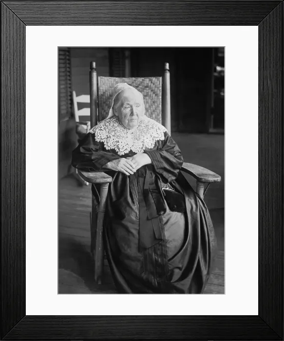 Framed Print : Elderly Julia Ward Howe Seated On Porch Framed Print : Elderly Julia Ward Howe Seated On Porch