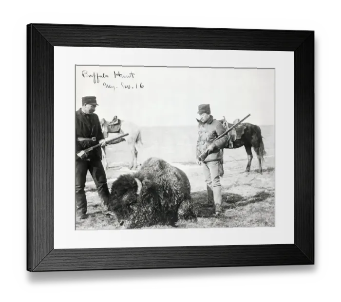 Framed Print : Two Hunters With Their Prey Framed Print : Two Hunters With Their Prey