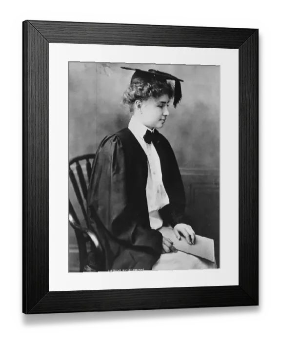Framed Print : Helen Keller Wearing Cap and Gown Framed Print : Helen Keller Wearing Cap and Gown