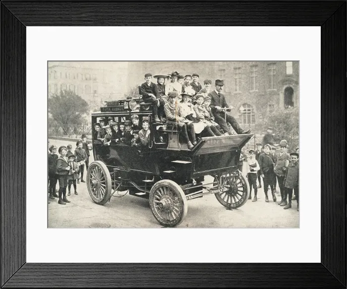 Framed Print : Children Riding in Omnibus Framed Print : Children Riding in Omnibus