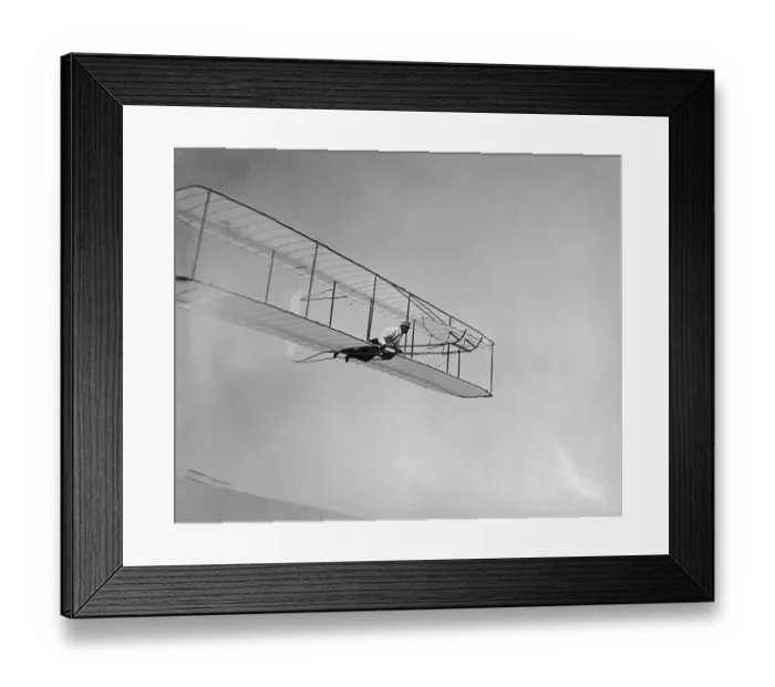 Framed Print : Wilbur Wright Gliding Framed Print : Wilbur Wright Gliding