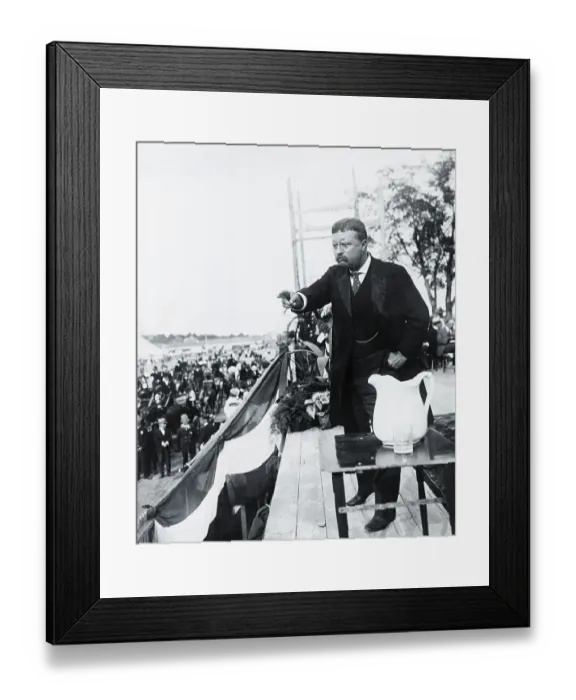 Framed Print : Theodore Roosevelt Gesturing Framed Print : Theodore Roosevelt Gesturing