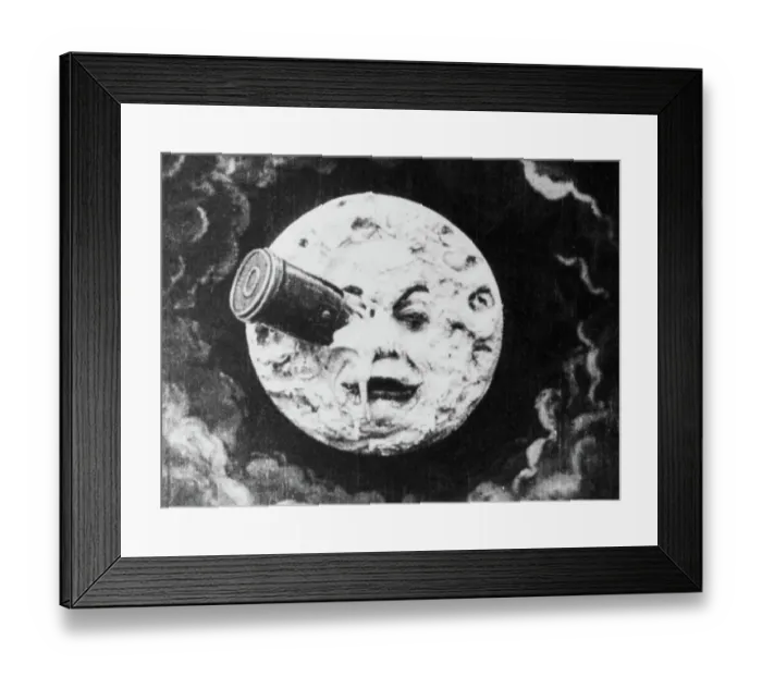 Framed Print : Moon Face from A Trip to the Moon Framed Print : Moon Face from A Trip to the Moon