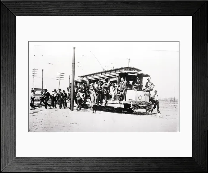 Framed Print : Open Trolley To Brighton Beach Framed Print : Open Trolley To Brighton Beach
