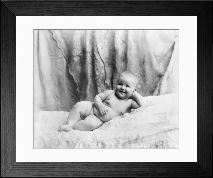 Framed Print : Reclining Baby Framed Print : Reclining Baby