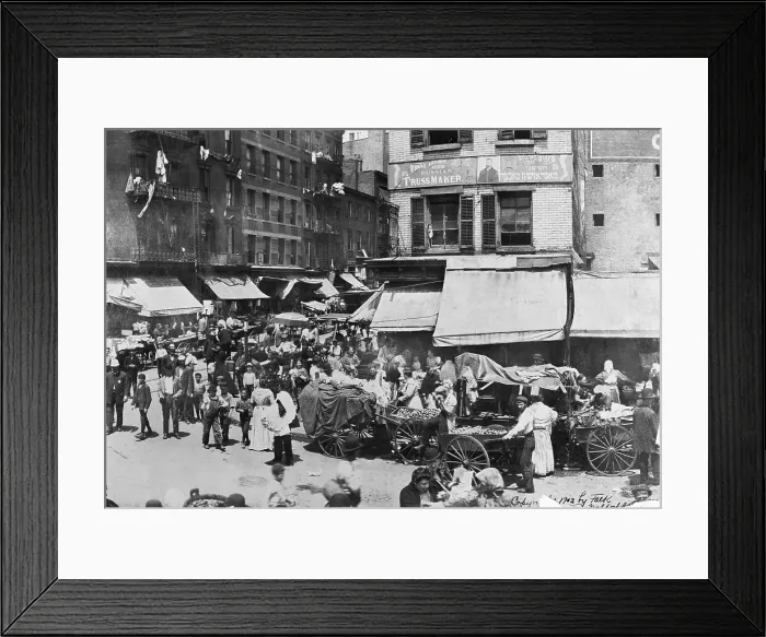 Framed Print : Pushcart Scene In Street Framed Print : Pushcart Scene In Street
