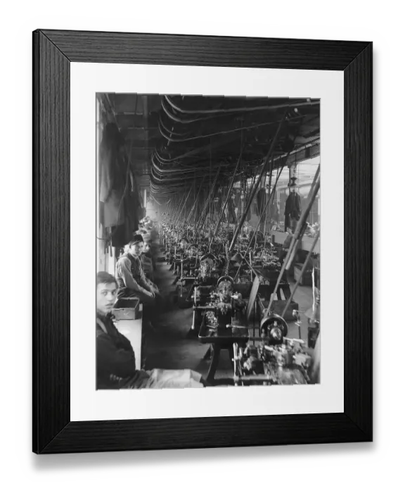 Framed Print : Workers Sitting at the Cadillac Plant Framed Print : Workers Sitting at the Cadillac Plant