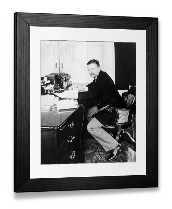Framed Print : President Roosevelt at His White House Desk Framed Print : President Roosevelt at His White House Desk