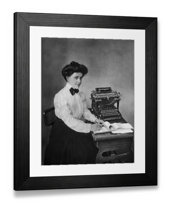 Framed Print : Secretary Ready to Take Dictation Framed Print : Secretary Ready to Take Dictation
