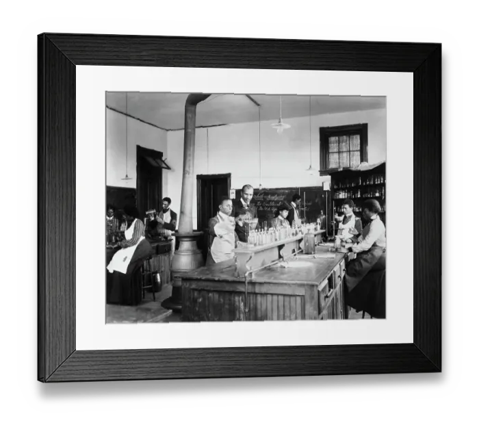 Framed Print : George W. Carver with Students