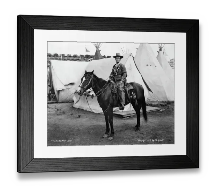 Framed Print : Calimity Jane On Horseback Framed Print : Calimity Jane On Horseback