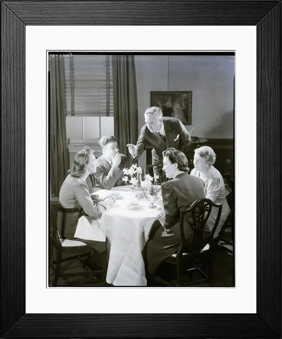 Framed Print : Contentious After-Dinner Conversation