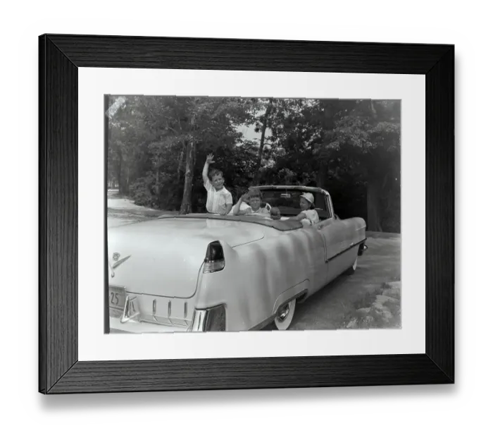 Framed Print : Family In Car Framed Print : Family In Car