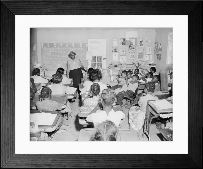 Framed Print : Crowded Segregated Classroom Framed Print : Crowded Segregated Classroom