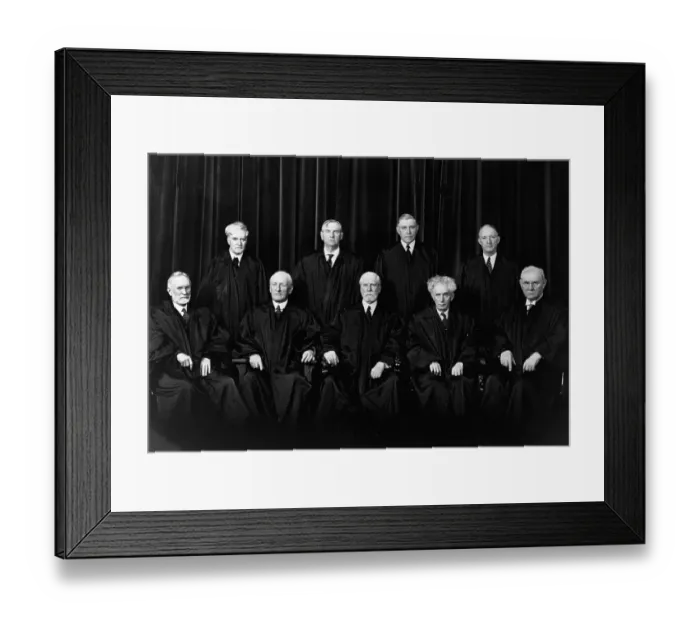 Framed Print : The Hughes Court, 1937-1938 Framed Print : The Hughes Court, 1937-1938