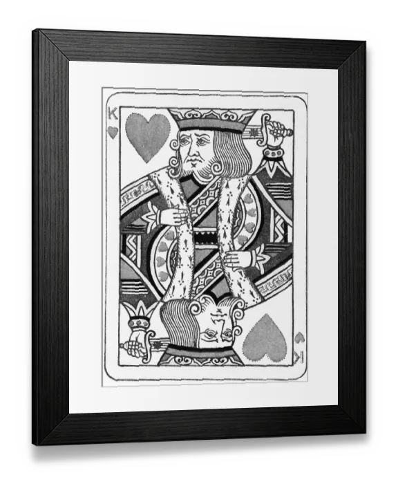 Framed Print : King of Hearts Playing Card Framed Print : King of Hearts Playing Card