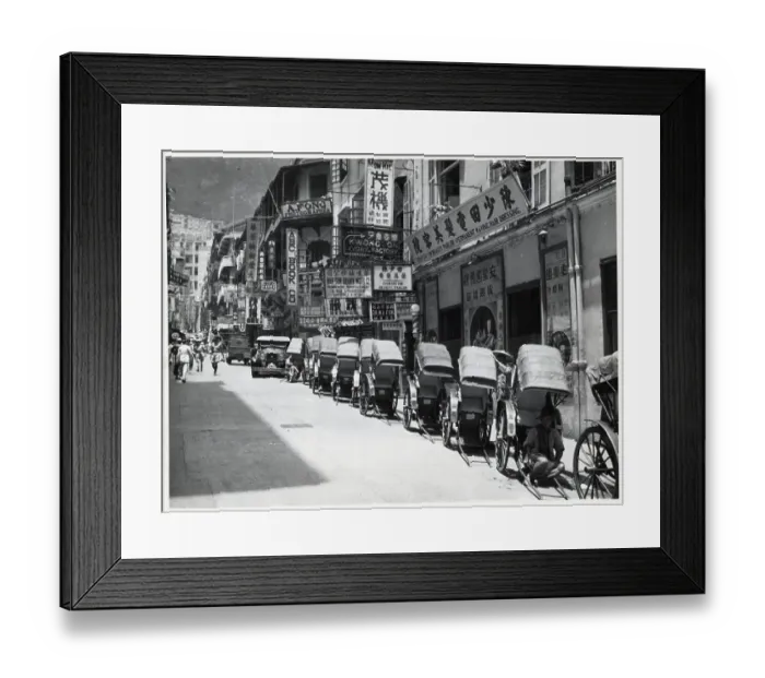 Framed Print : Rickshaws Parked on Street Framed Print : Rickshaws Parked on Street