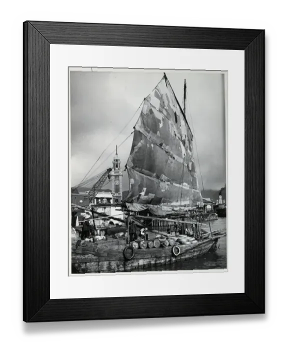 Framed Print : Chinese Junk At Pier Framed Print : Chinese Junk At Pier