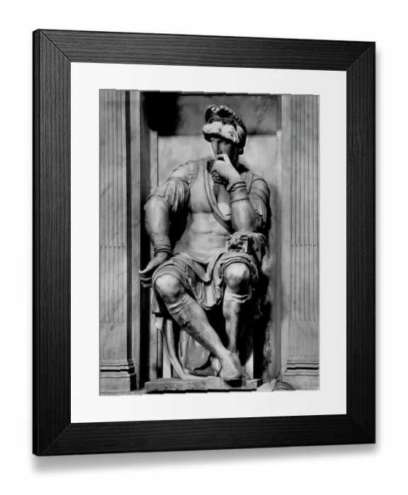 Framed Print : Detail of Lorenzo de Medici from the Tomb of Lorenzo de Medici by Michelangelo Buonarroti Framed Print : Detail of Lorenzo de Medici from the Tomb of Lorenzo de Medici by Michelangelo Buonarroti
